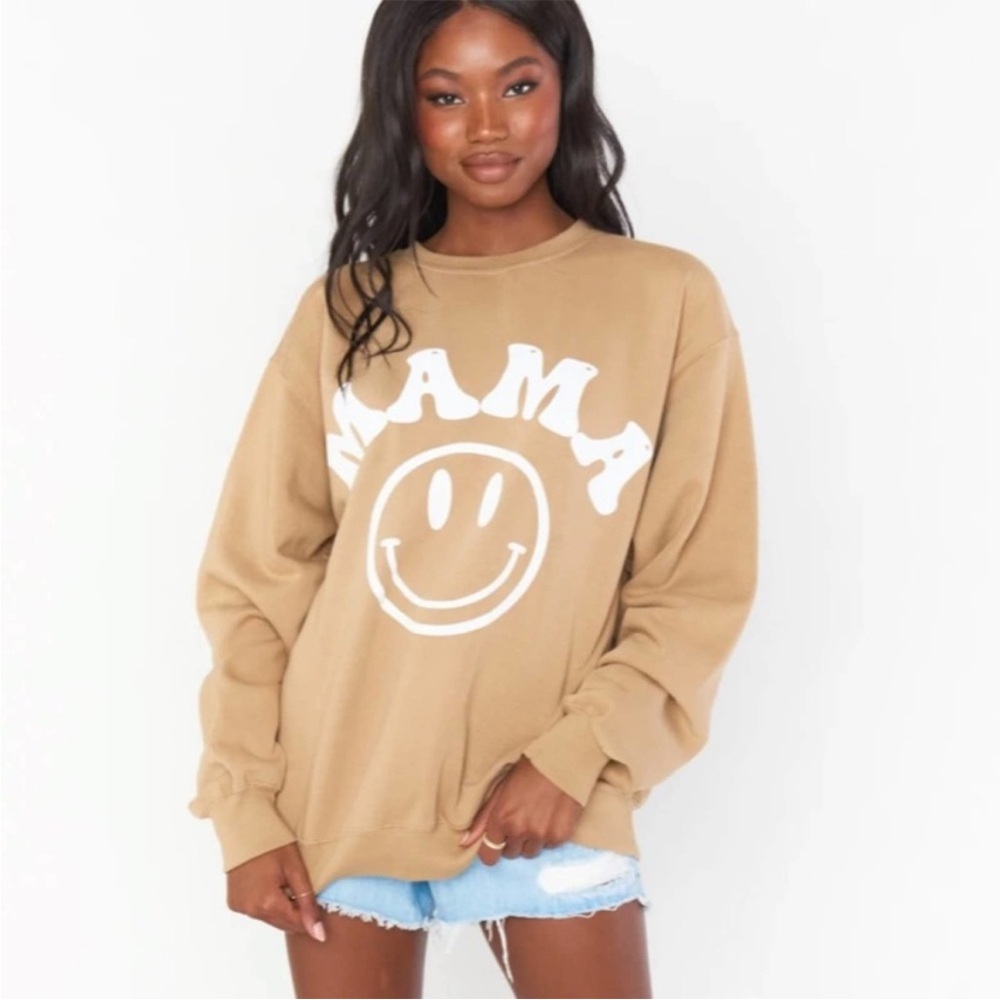 Show Me Your Mumu | Women’s Stanley Sweatshirt Beige Tan Caramel Carmel Graphic